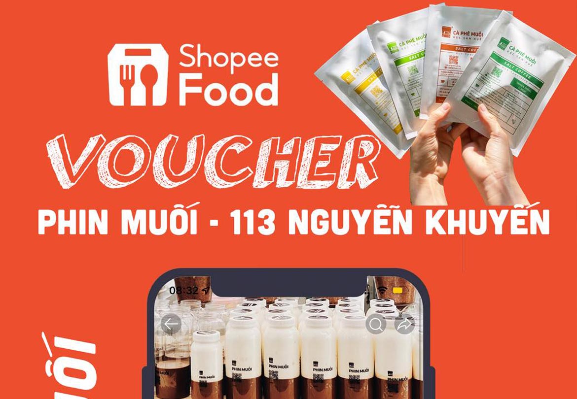 Voucher cà phê muối tại shopee food